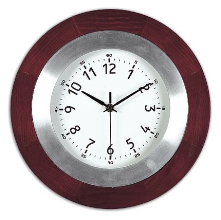 Ρολόι τοίχου ξύλο-αλουμίνιο TK 433