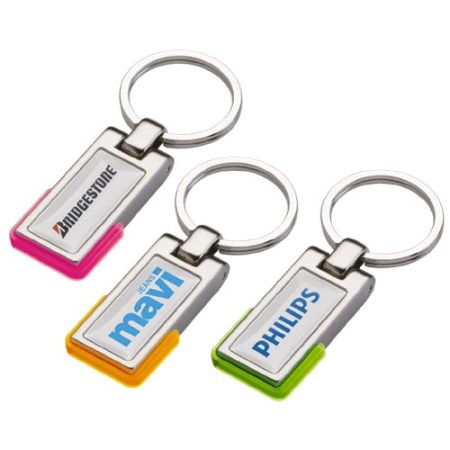 Μπρελόκ μεταλλικό ορθογώνιο 3 χρωμάτων B 621