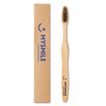 Οδοντόβουρτσα μπαμπού (ΟΜ 7789) - Μαύρη Βούρτσα - Τυπωμένη