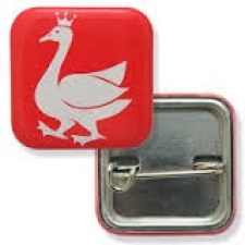 Square metal badge 3,7 cm (TK 632)