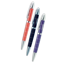 Metal pen with checkered trunk (M 004638)